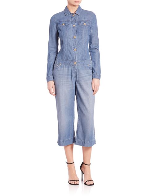 jumpsuits michael kors|michael kors denim jumpsuit.